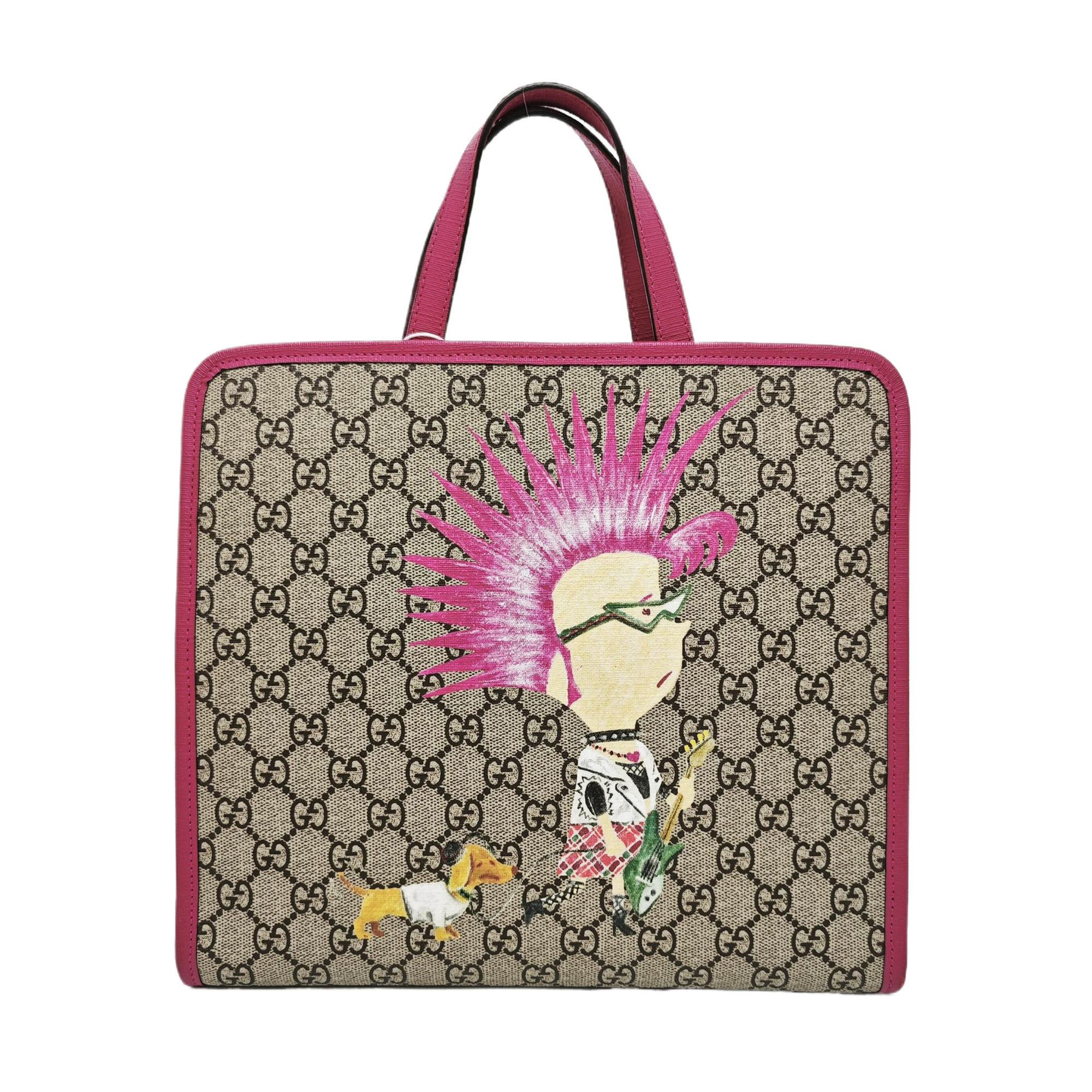 Children’s GG Bucket Monogram Coated Canvas Beige