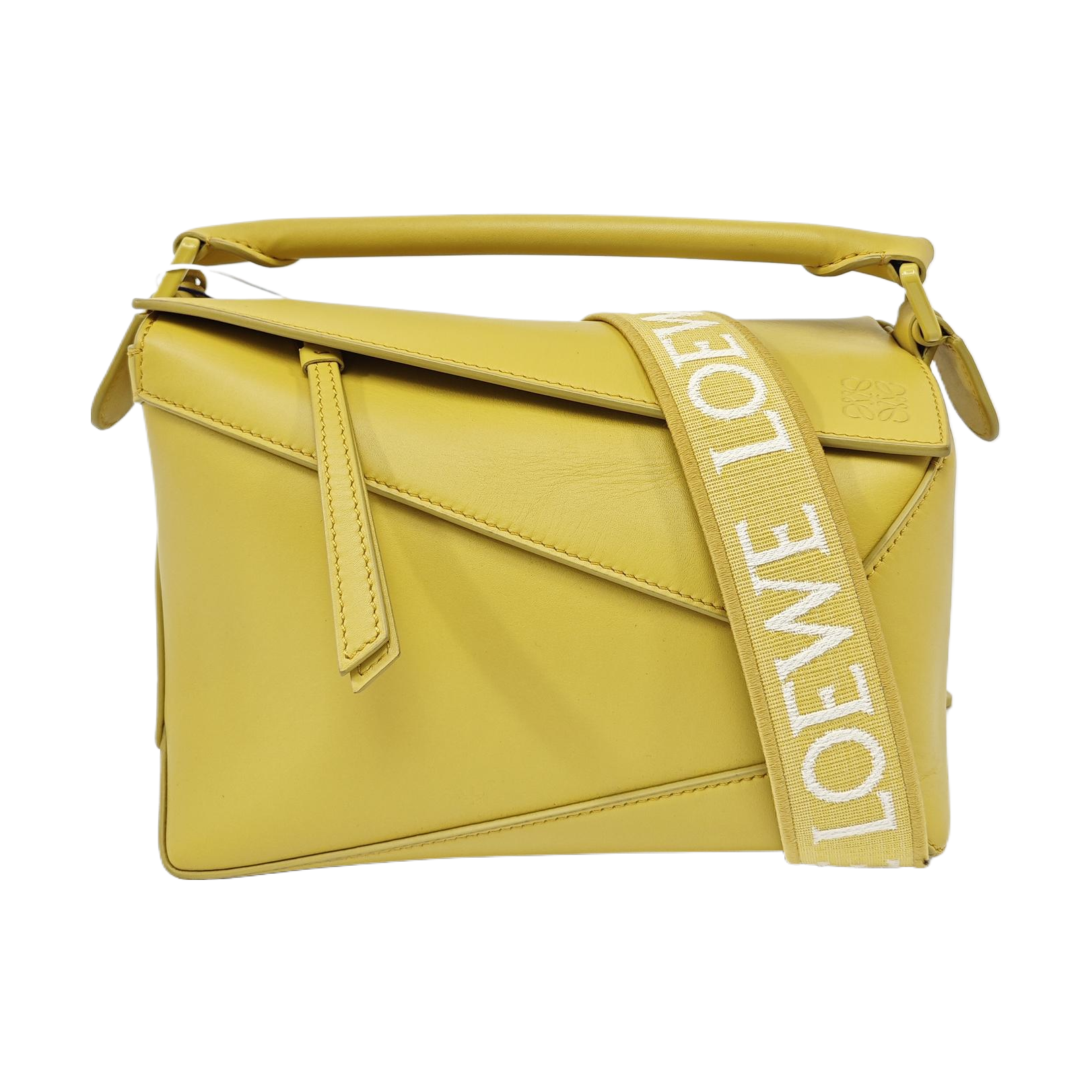 Puzzle Small Calfskin Yellow