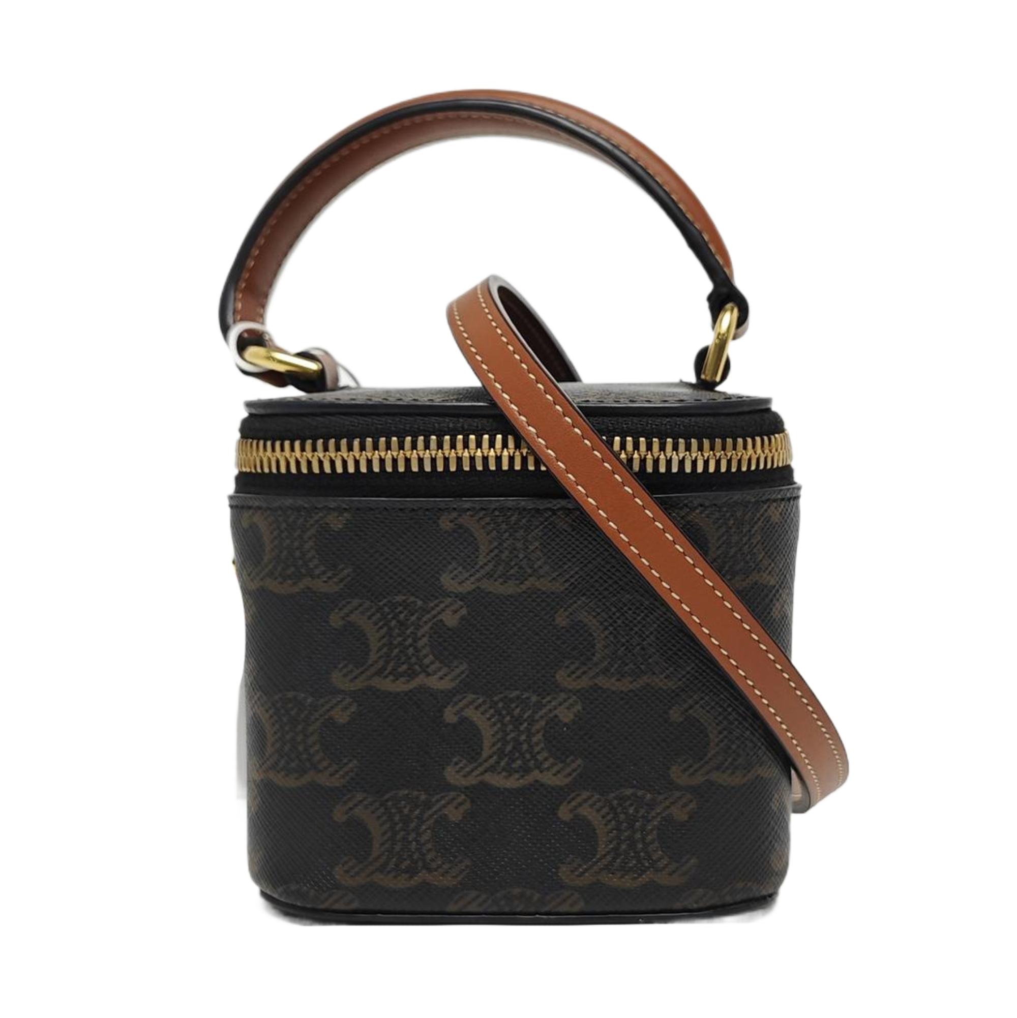 Coated Canvas Shoulder Bag Black