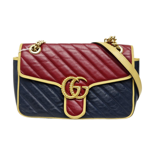 GG Marmont Medium Quilted Calfskin Multicolor
