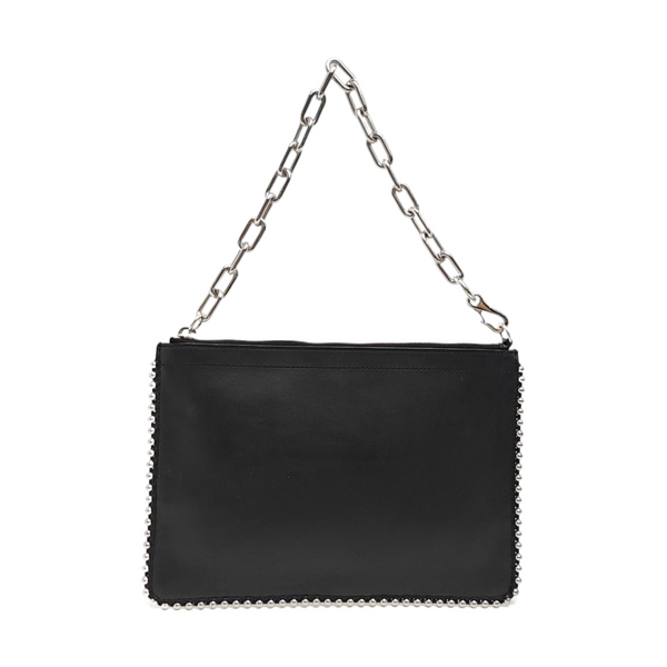 Leather Top Handle Bag Black