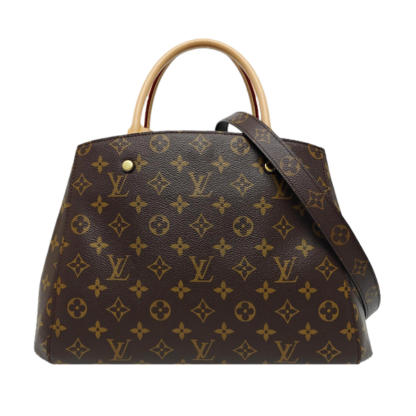 MONTAIGNE Monogram Coated Canvas Brown