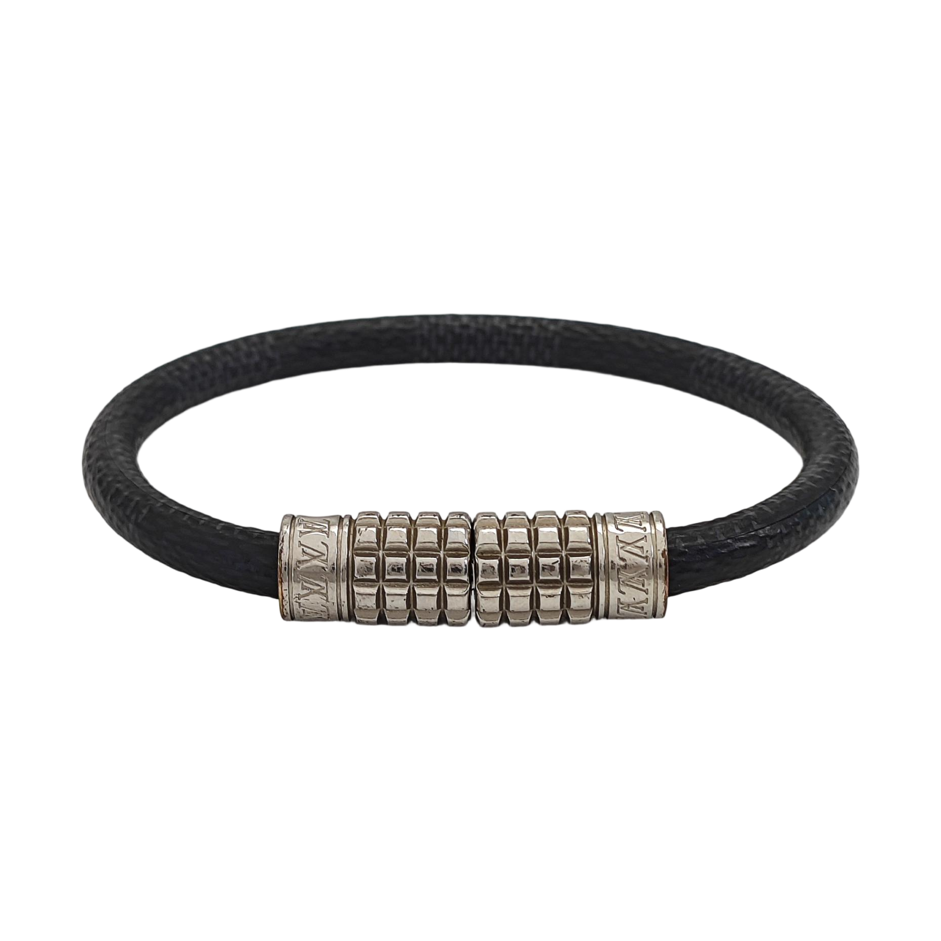 Coated Canvas Black Bangle