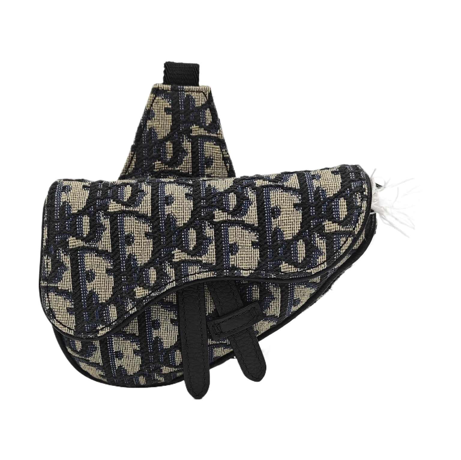 Authenticated pre-owned  Saddle Oblique Canvas Beige - Shoulder Bag at Looply