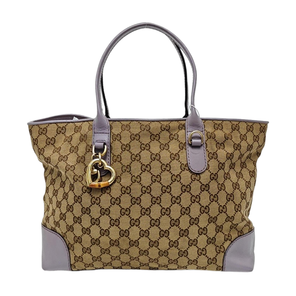 Monogram Canvas Tote Bag Brown