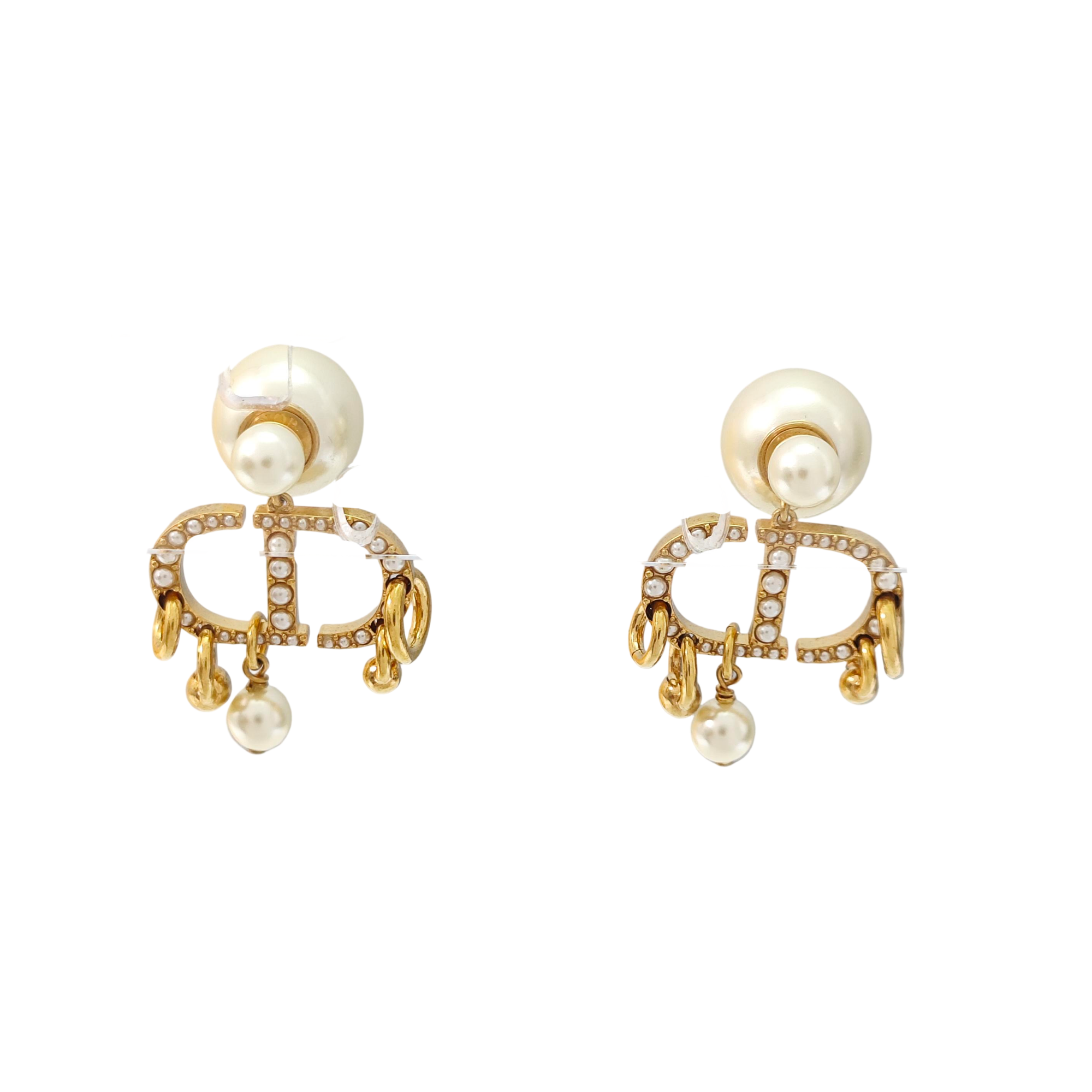 Metal White Stud Earrings