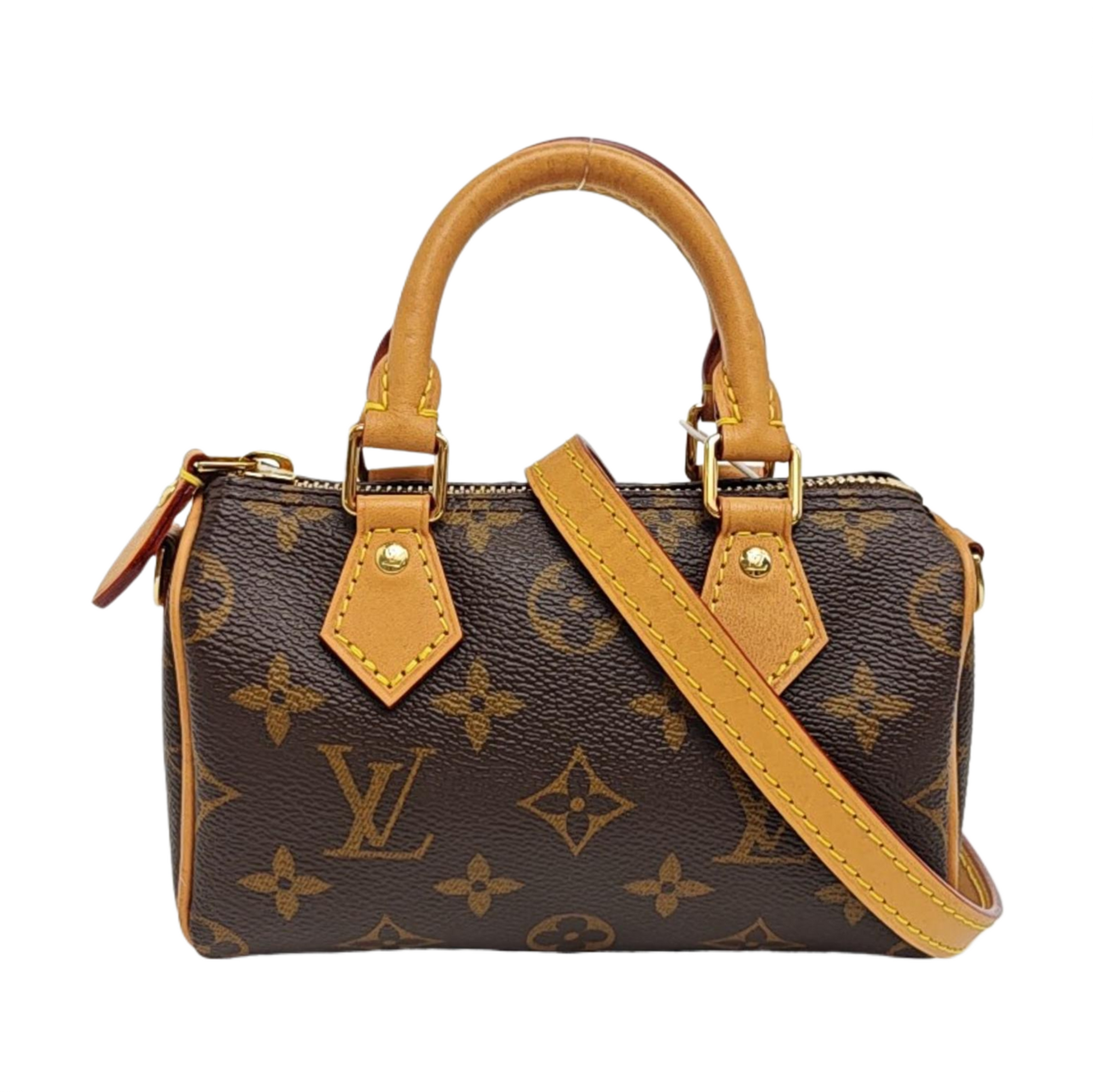 SPEEDY Nano Monogram Coated Canvas Brown
