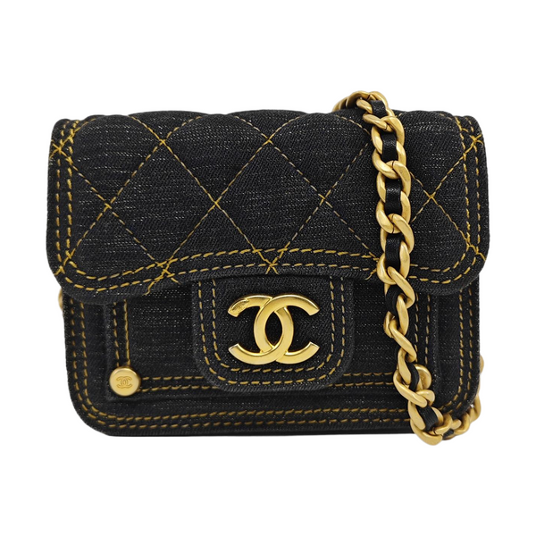 CLASSIC FLAP Quilted Denim Black