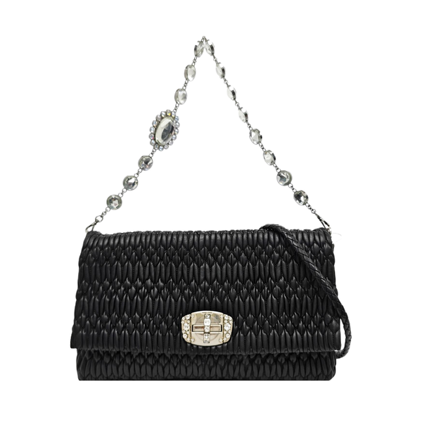Crystal Lambskin Black