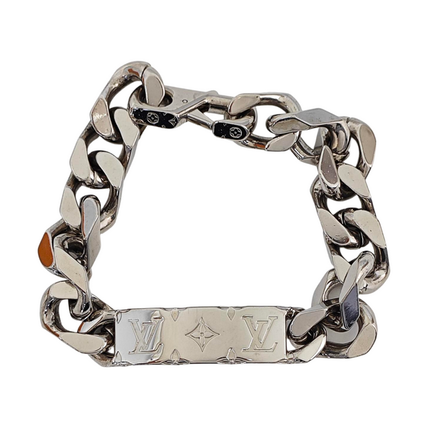 Monogram Metal Silver Bracelet