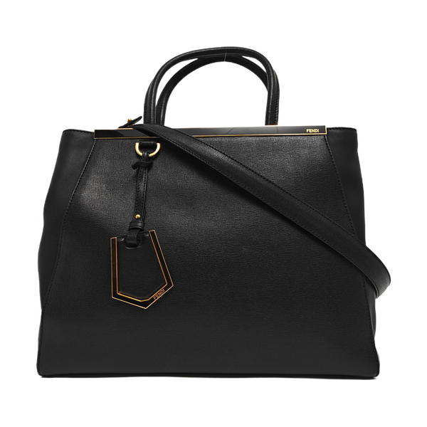 2 Jours Medium Calfskin Black