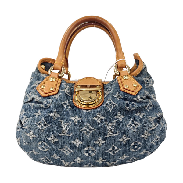 PLEATY Monogram Denim Blue