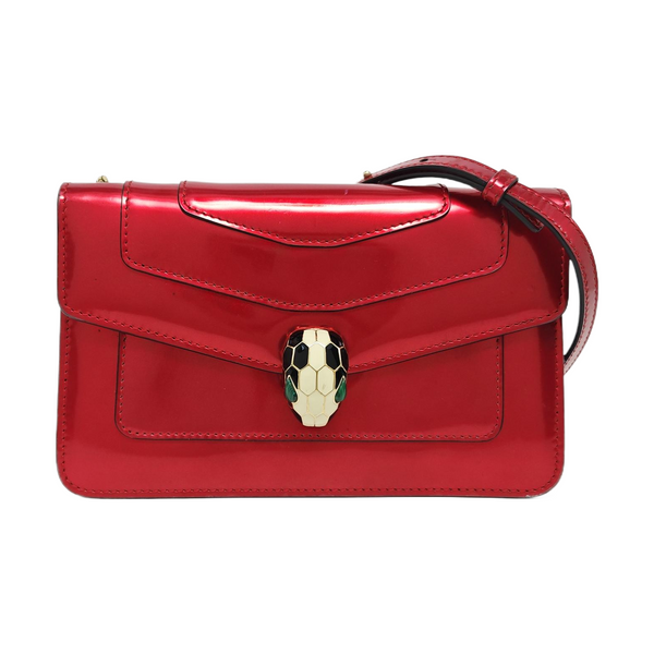 SERPENTI FOREVER Small Patent Leather Red