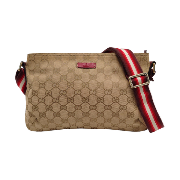 Monogram Canvas Crossbody Bag Beige