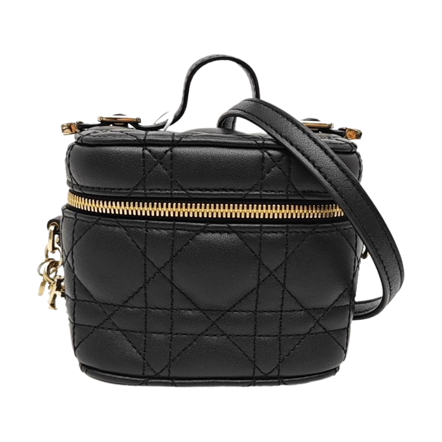 Lady Dior Super Mini Cannage Lambskin Black