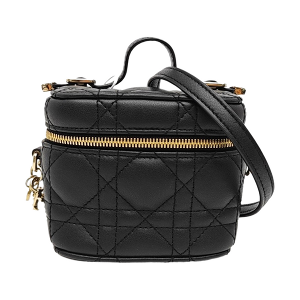 Lady Dior Super Mini Cannage Lambskin Black