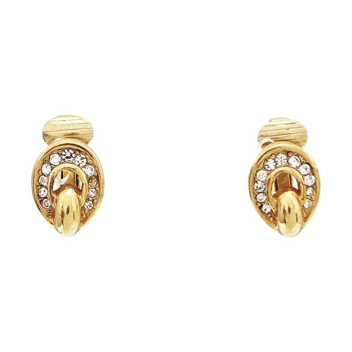 Metal Gold Clip On Earrings