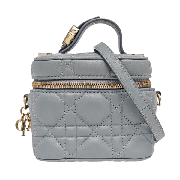 Vanity Lady Dior Cannage Calfskin Blue