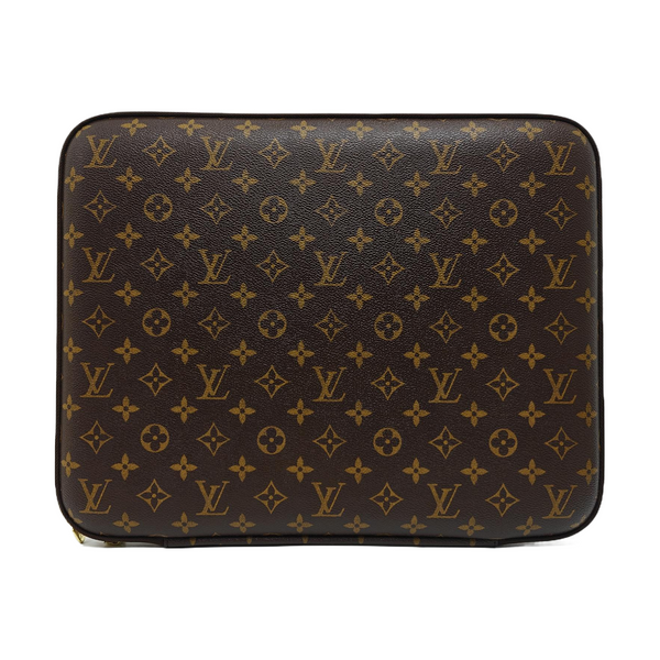 SLEEVE Monogram Coated Canvas Brown