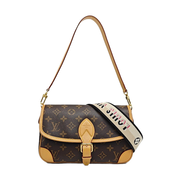 DIANE Monogram Coated Canvas Brown