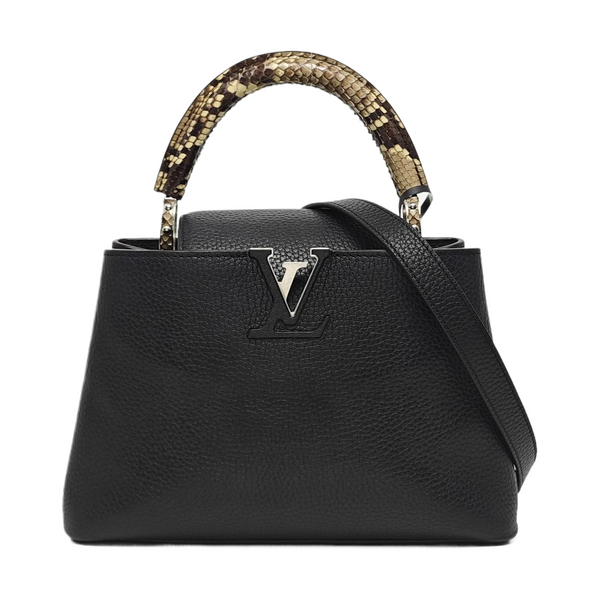 Authenticated pre-owned  CAPUCINES BB Calfskin Black - Shoulder Bag at Looply