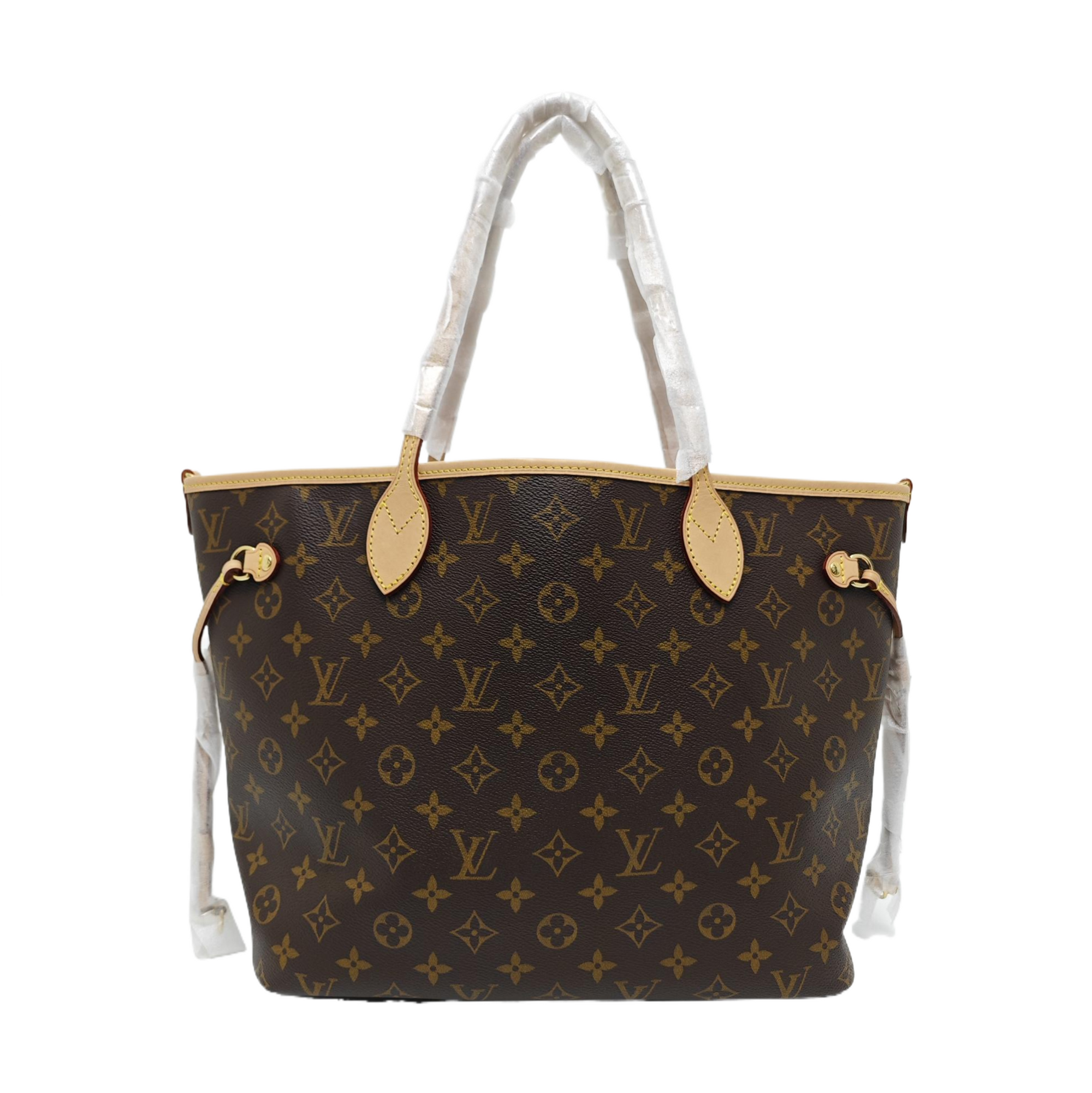 NEVERFULL MM Monogram Coated Canvas Brown