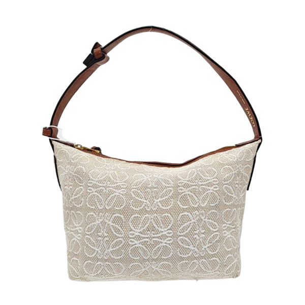 Monogram Canvas Shoulder Bag Beige
