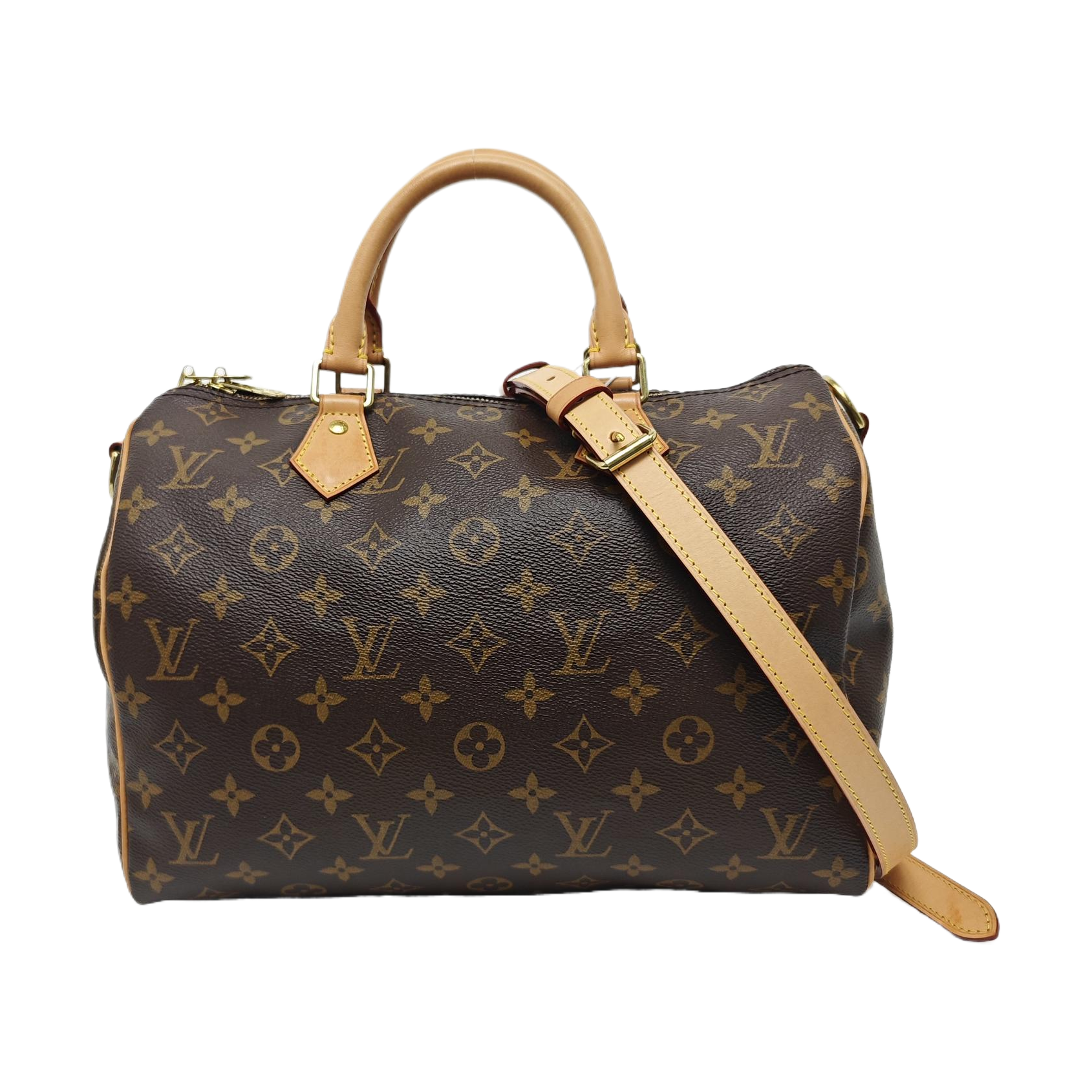SPEEDY 30 Monogram Coated Canvas Brown