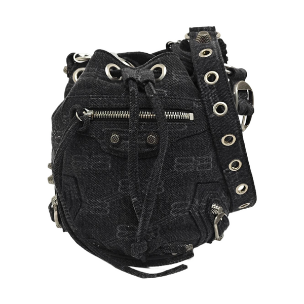 Fabric Bucket Bag Gray