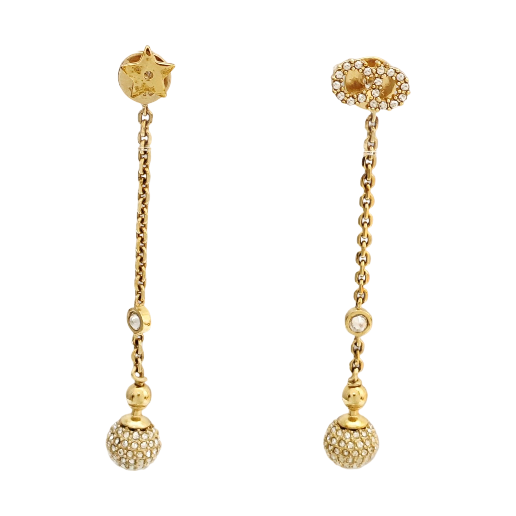 La Petite Tribale Metal Gold Stud Earrings