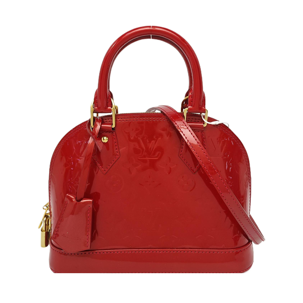 ALMA BB Monogram Patent Leather Red