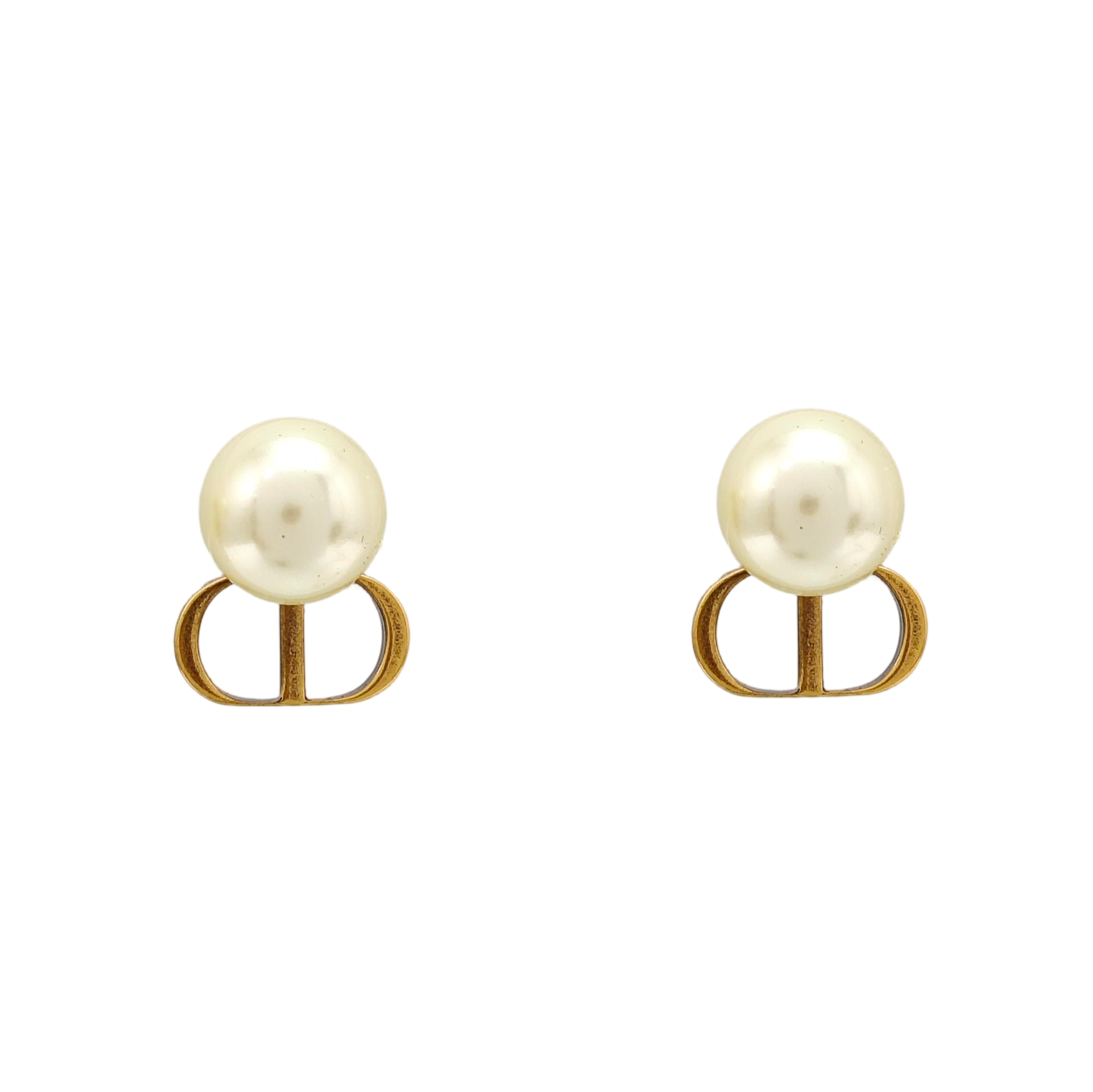 Dior Tribales Metal Gold Stud Earrings