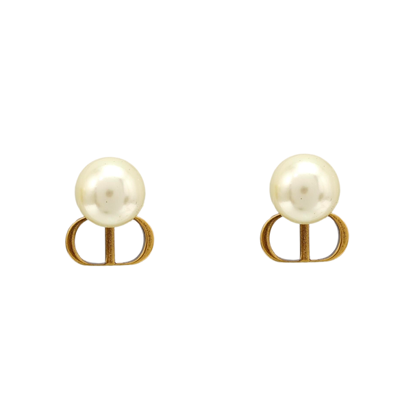 Dior Tribales Metal Gold Stud Earrings