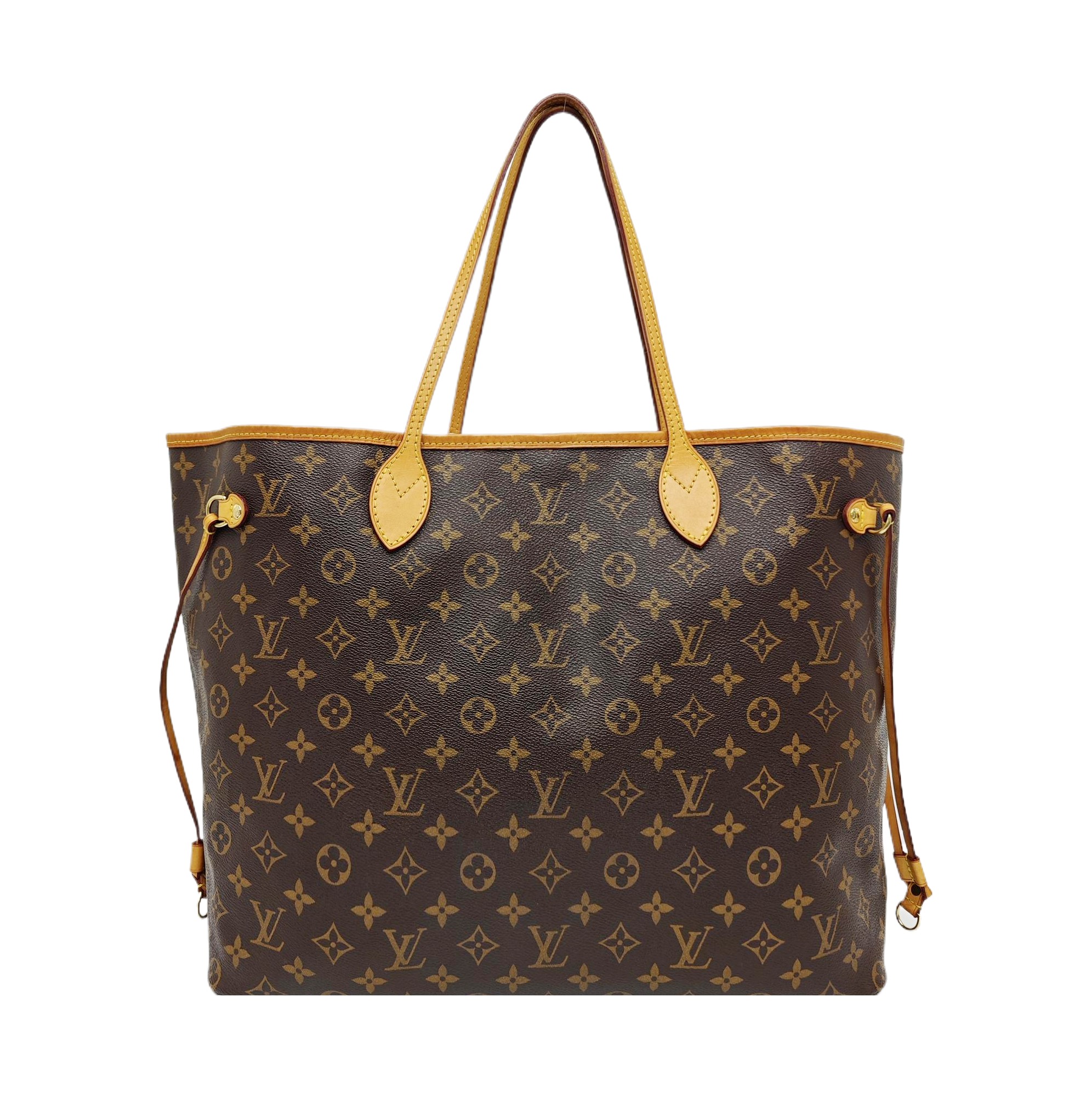 NEVERFULL GM Monogram Coated Canvas Brown