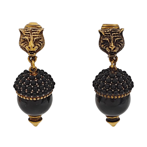 Metal Black Clip On Earrings