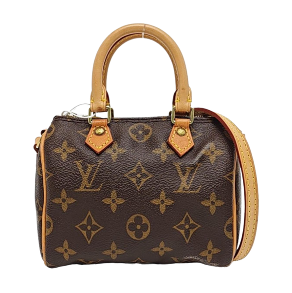 SPEEDY Nano Monogram Coated Canvas Brown