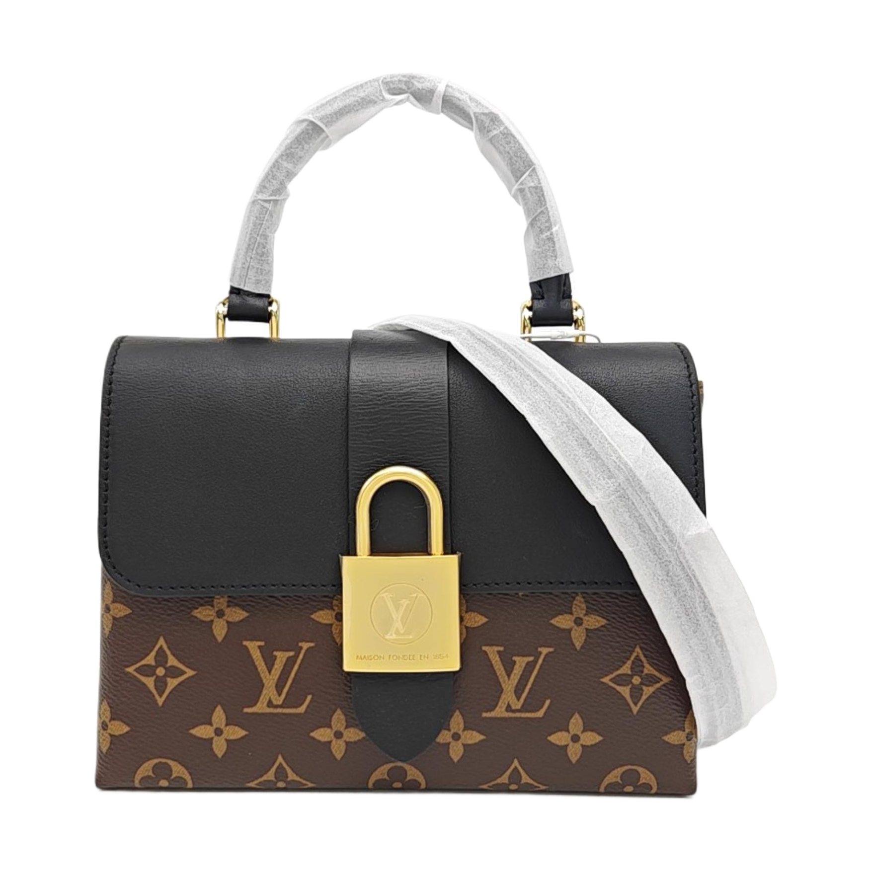 LOCKY BB Monogram Coated Canvas Brown