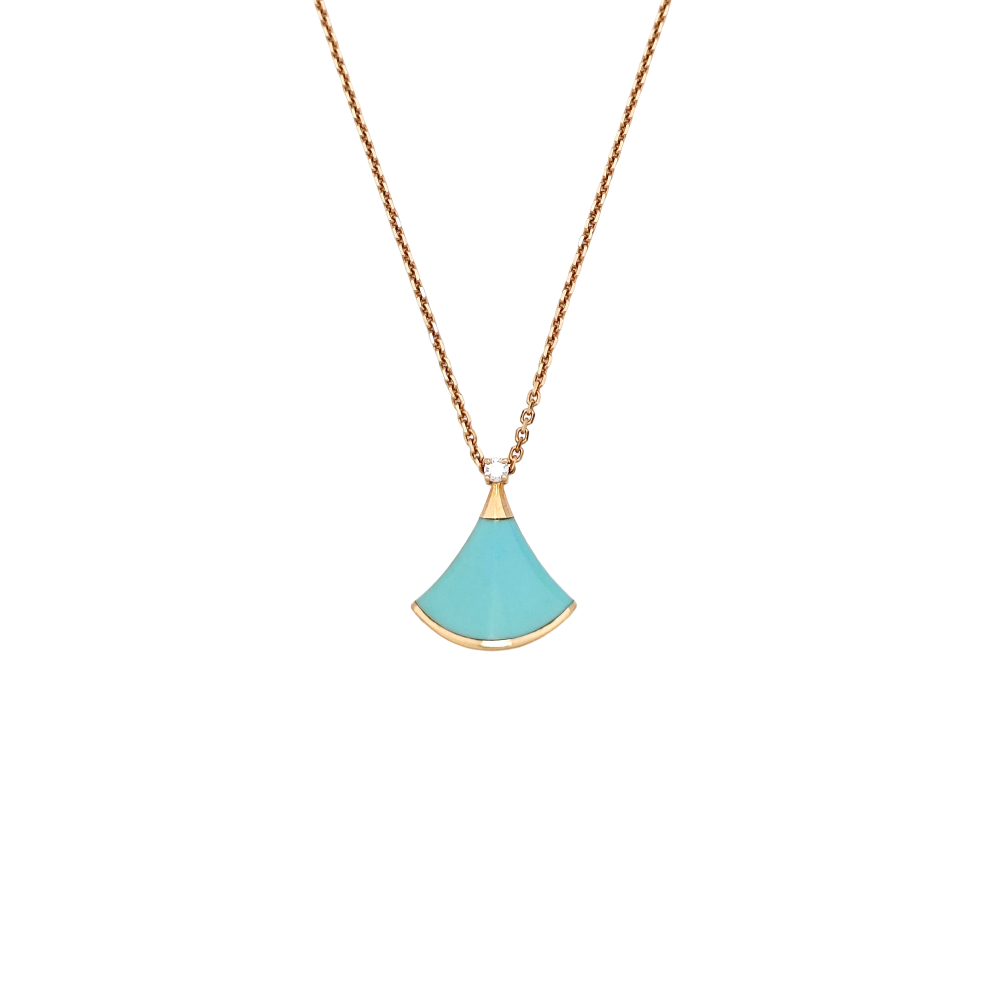 DIVAS' DREAM 18k Rose Gold Blue Necklace