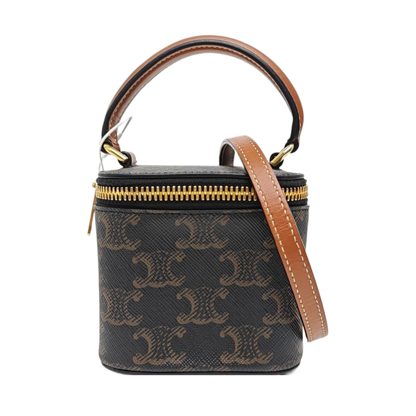 Coated Canvas Shoulder Bag Black