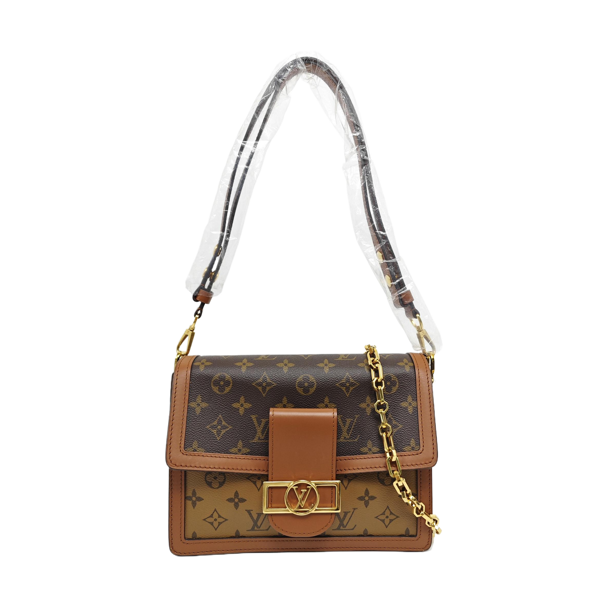 DAUPHINE MM Monogram Coated Canvas Brown