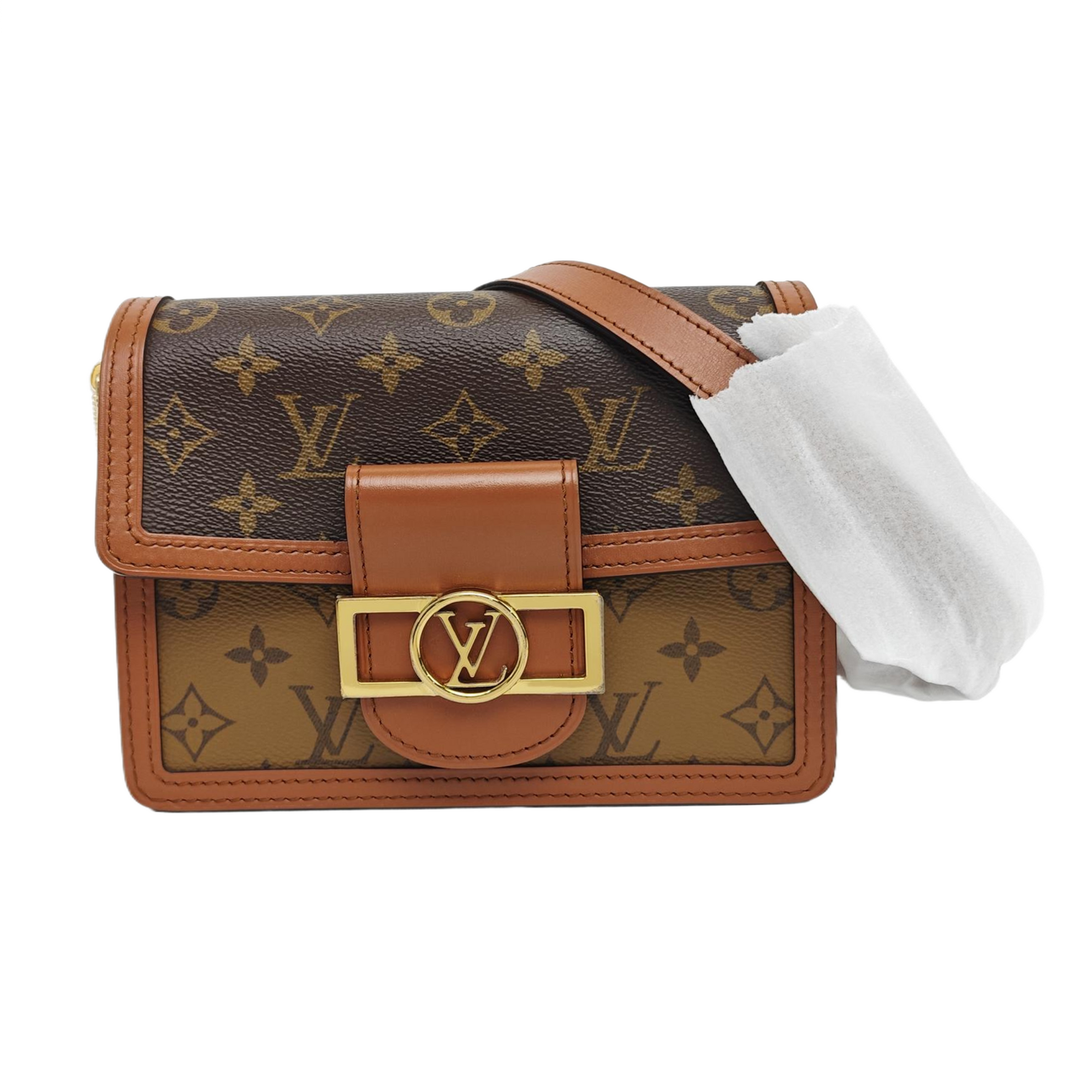 DAUPHINE Mini Monogram Coated Canvas Brown