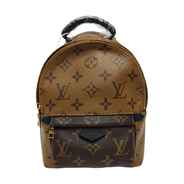 PALM SPRINGS Mini Monogram Coated Canvas Brown