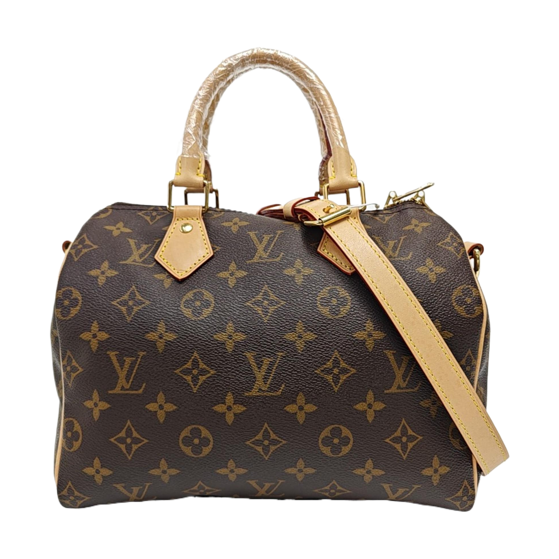 SPEEDY 25 Monogram Coated Canvas Brown