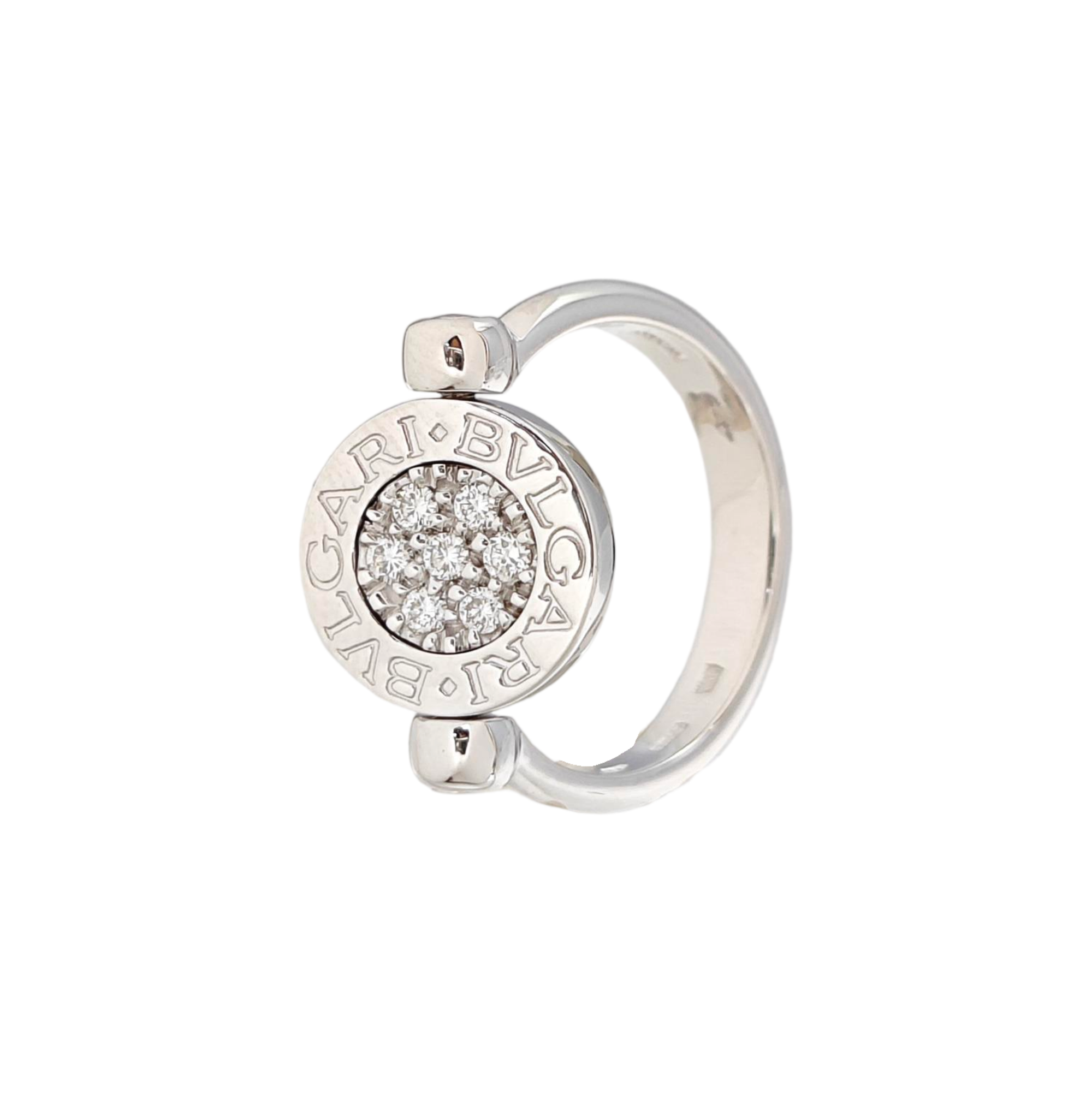 BVLGARI BVLGARI 18k White Gold Silver Ring EU 49