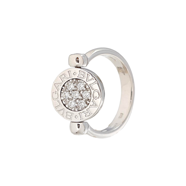 BVLGARI BVLGARI 18k White Gold Silver Ring EU 49