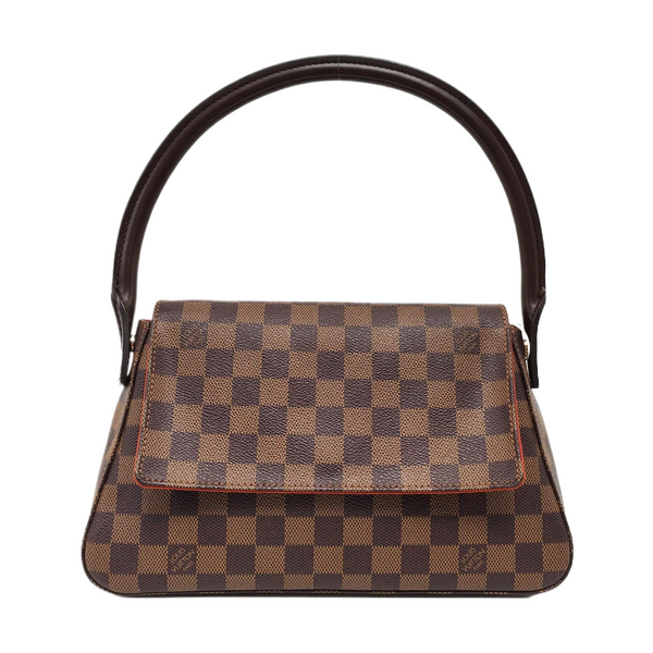 LOOPING PM Damier Ebene Coated Canvas Brown