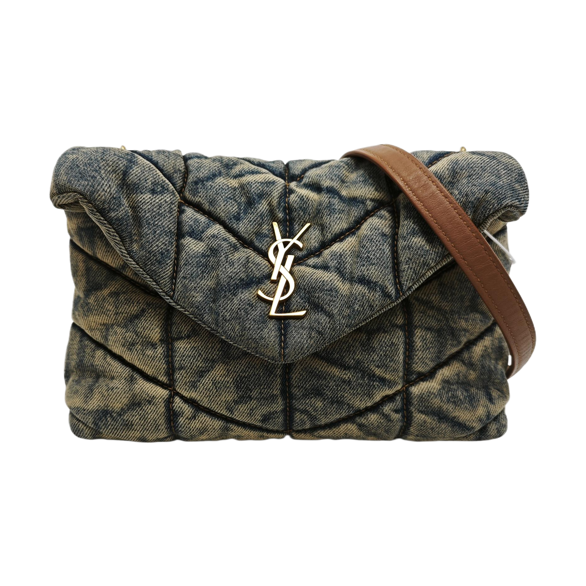 PUFFER Mini Quilted Denim Blue