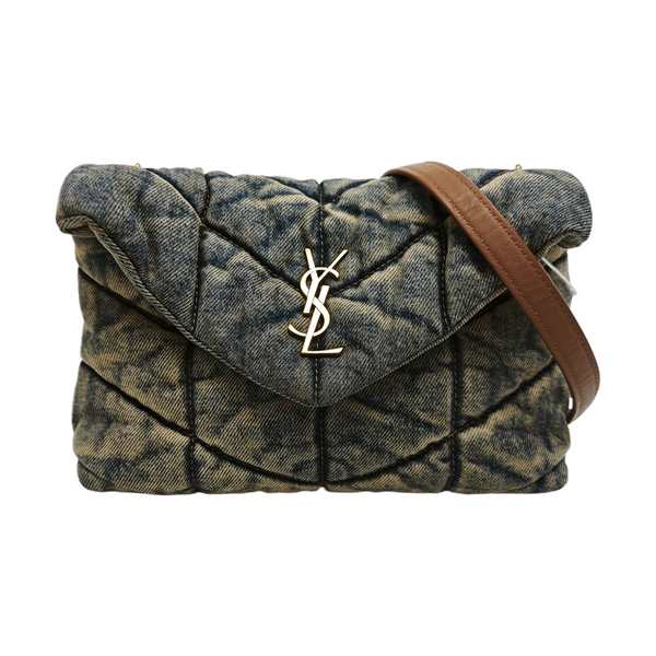 PUFFER Mini Quilted Denim Blue