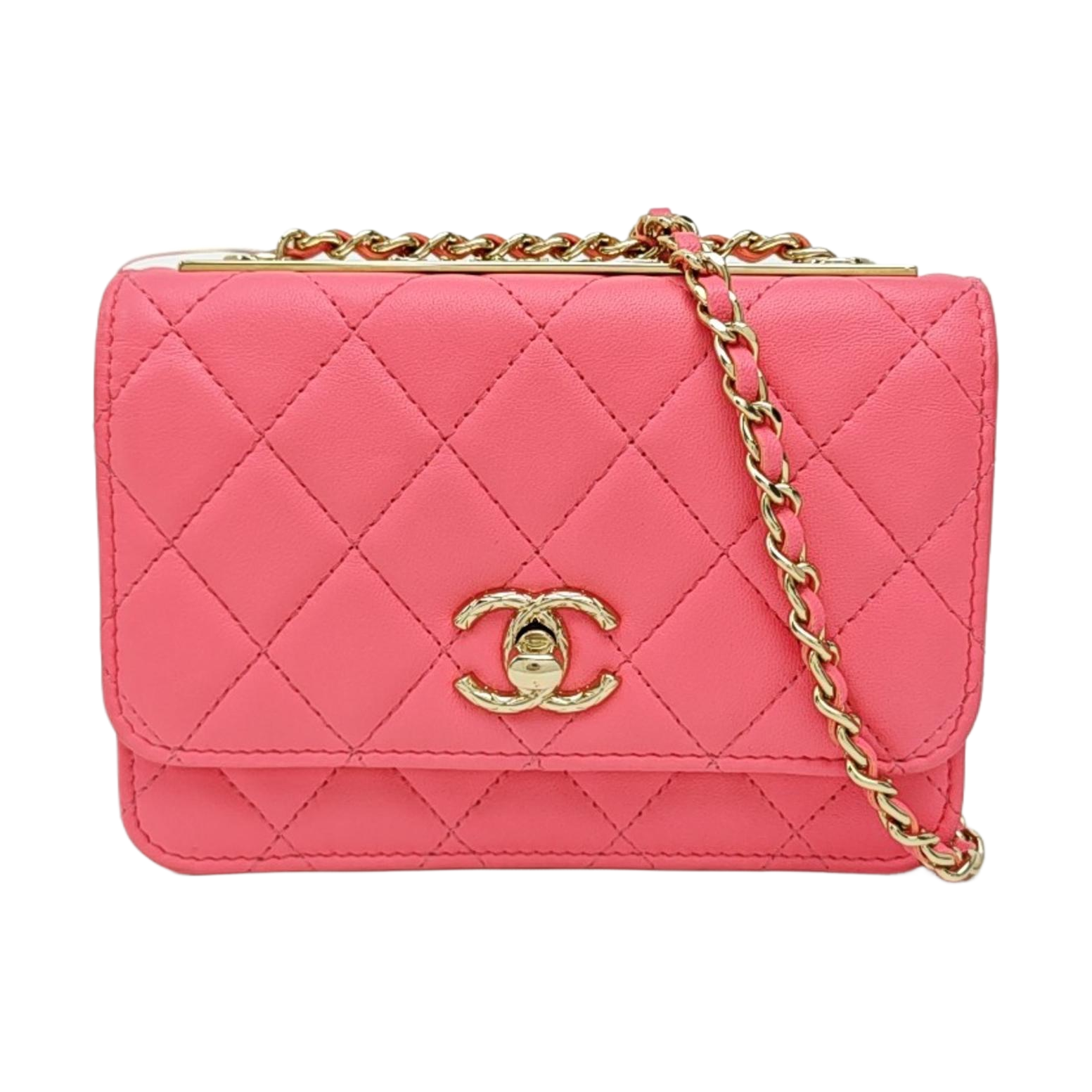 Quilted Lambskin Shoulder Bag Red