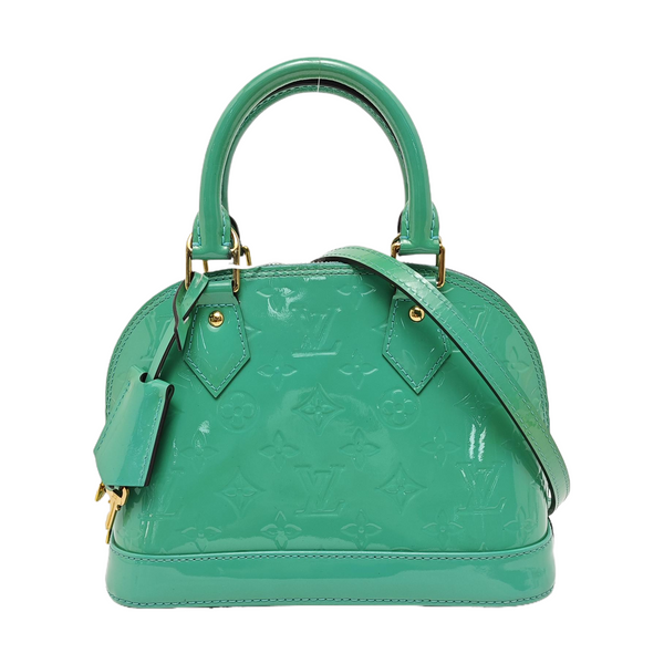 ALMA BB Monogram Patent Leather Green